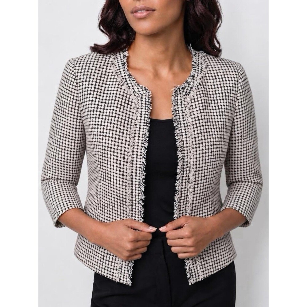 Talbots Women's Blazer Vintage Size 8 Fringe Jacket